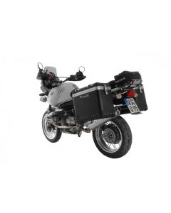ZEGA Pro Aluminium pannier system "And-Black" 38/45 ltr with stainless steel rack for BMW R1150GS/R1150GS Adventure/R1100GS/R850GS