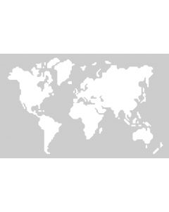 World map sticker white / transparent