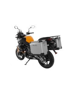 ZEGA Pro aluminium pannier system "And-S" 38/38 liter with steel rack black for Kawasaki Versys 650 (2010-2014)