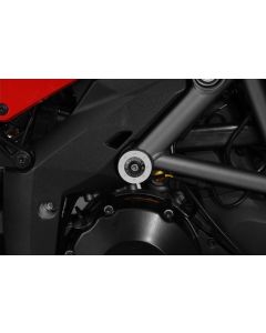Large frame plugs (pair), black anodised, for Ducati Multistrada 1200 (up to 2014)/ 950