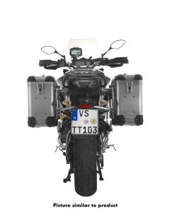 ZEGA Pro aluminium pannier system 31/31 litres with stainless steel rack black for Yamaha MT-09 Tracer (2015-2017)