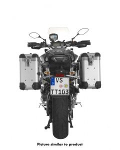 ZEGA Pro aluminium pannier system "And-S" 31/31 litres with stainless steel rack black for Yamaha MT-09 Tracer (2015-2017)